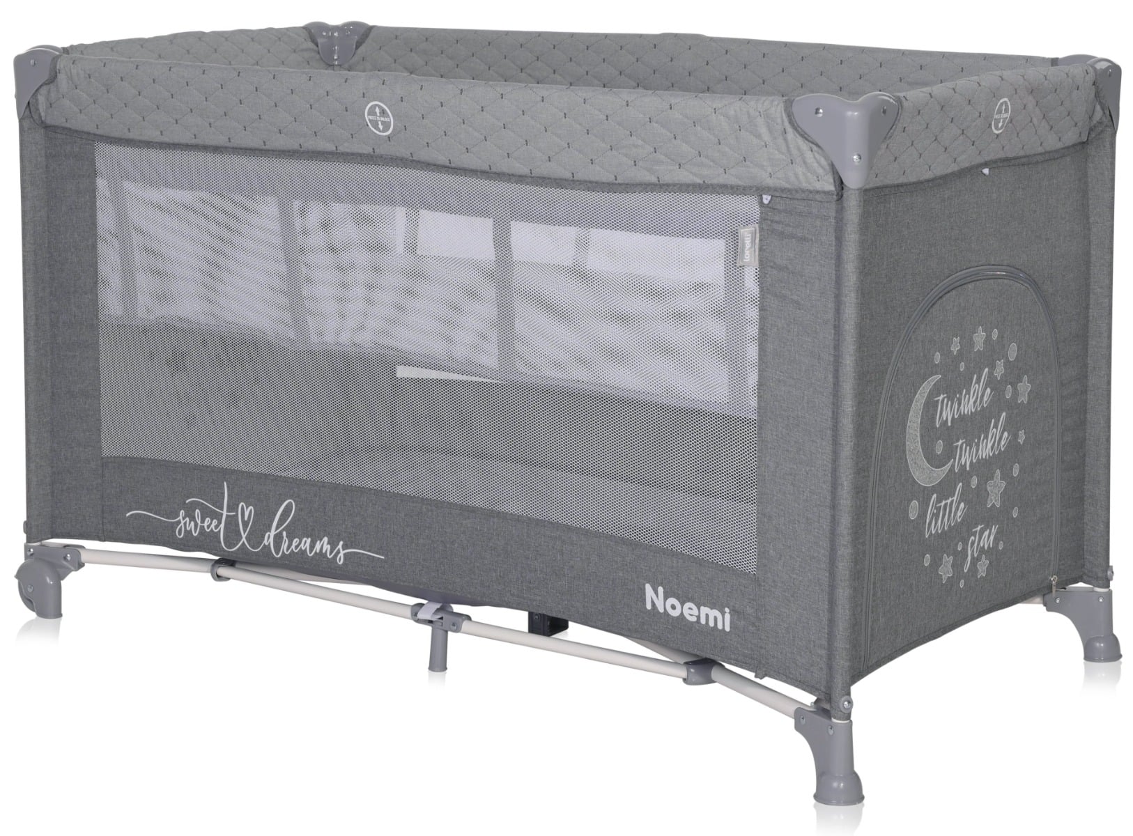 Patut Pliabil Lorelli Noemi 2 Nivele Cool Grey Star