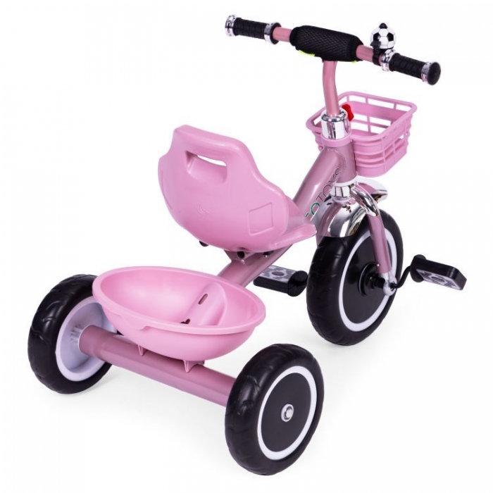 Tricicleta Ecotoys Roz | Pedale & Roti EVA - imagine 5