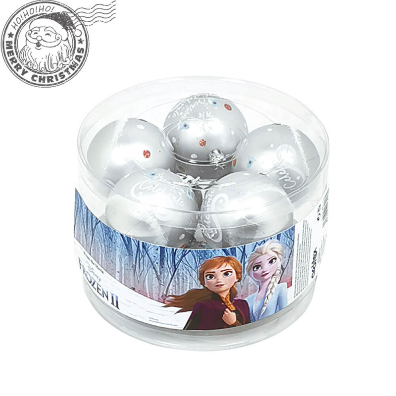 Set 10 Globuri Brad Frozen Argintii 6 cm