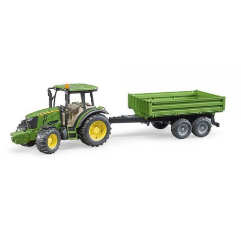 Bruder Tractor John Deere cu Remorcă Basculabilă - imagine 7