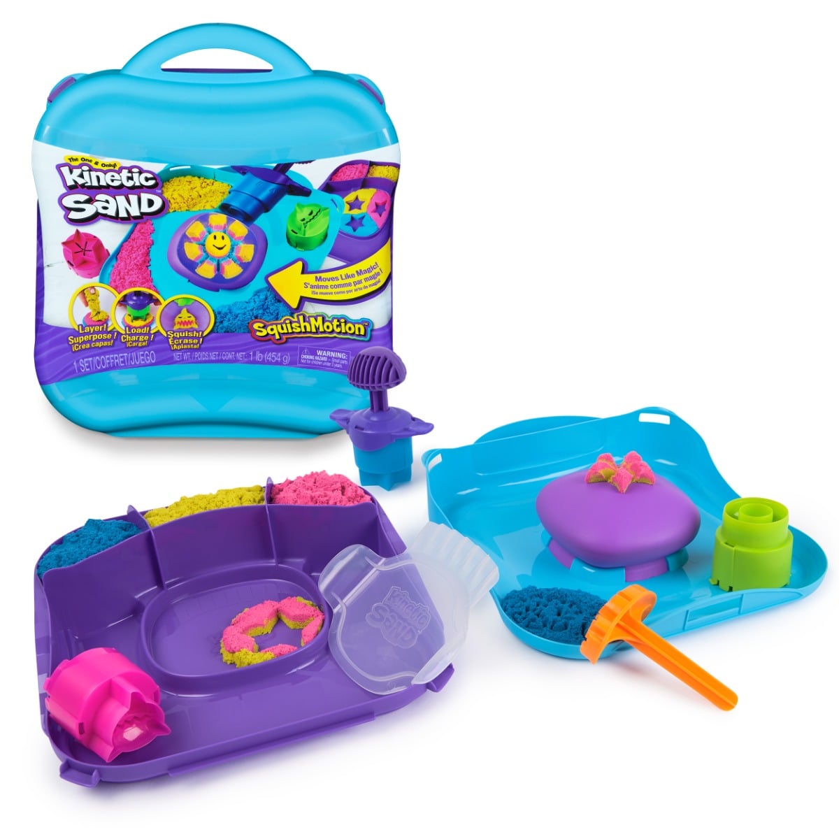 Set Kinetic Sand SquishMotion, 3 culori, 6069401