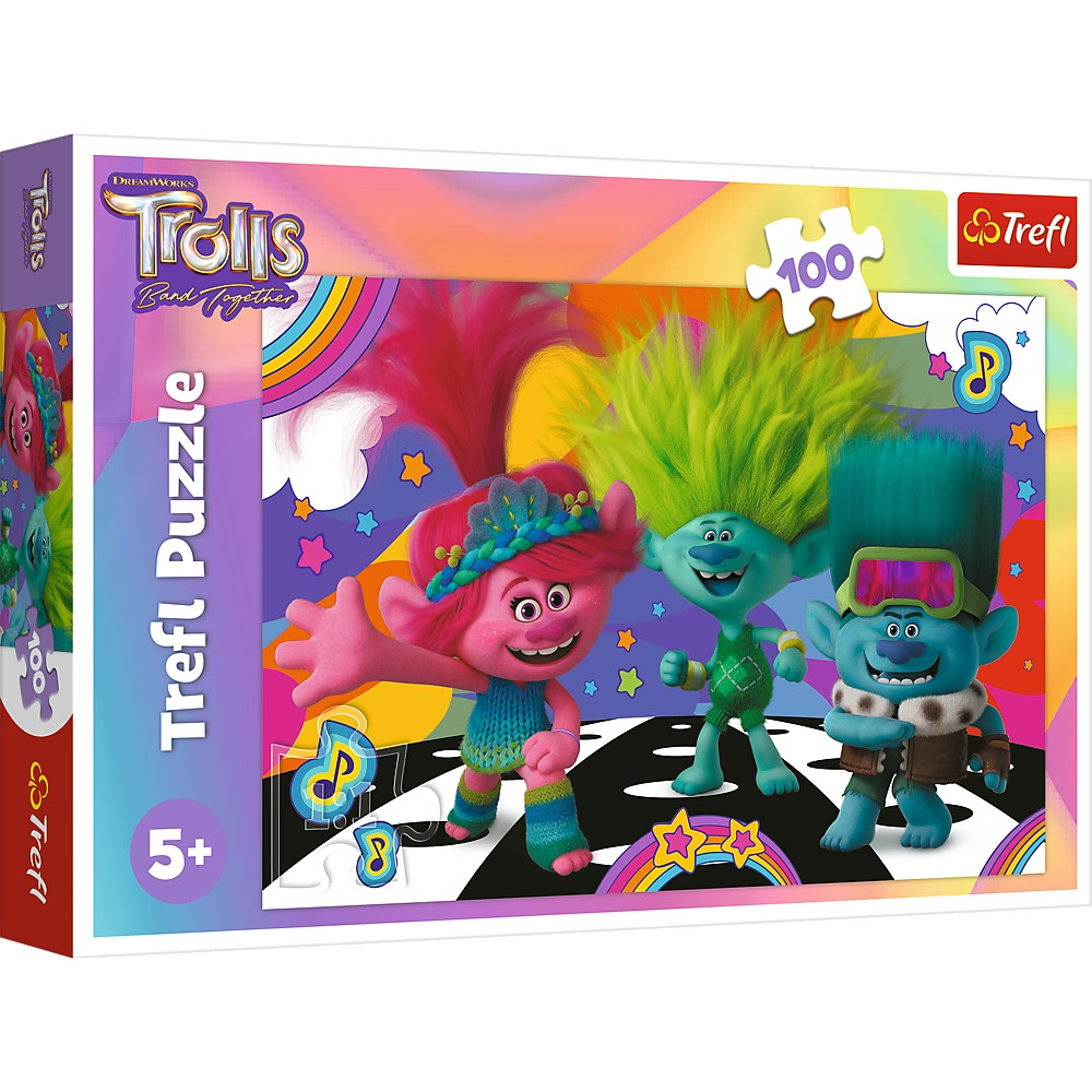 Puzzle Trefl 100 Trolls - Dezvoltare Creativă