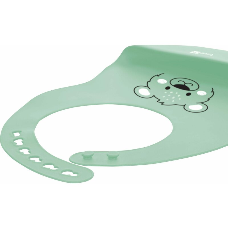 Baveta Silicon FreeON Bear Green cu Buzunar - imagine 2