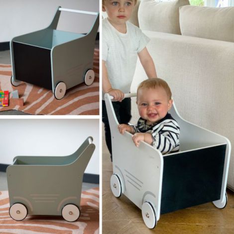 Carucior Childhome Roz cu Tabla si Depozitare - imagine 3