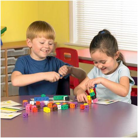 Set Constructie MathLink Cuburi 100buc Learning Resources - imagine 2
