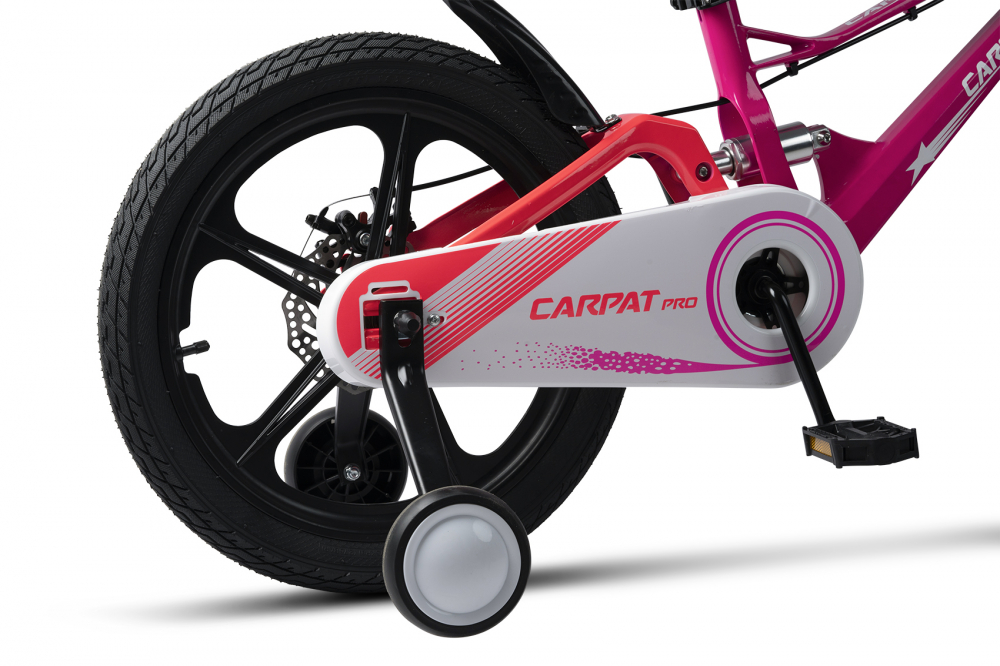 Bicicleta Carpat PRO 18" Fucsia Copii - imagine 2