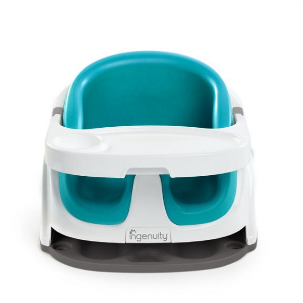Scaun de masă 2 în 1 Ingenuity Peacock blue - imagine 4