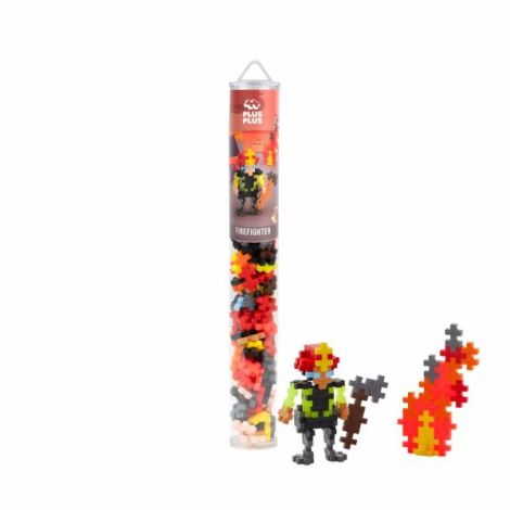 Plus-Plus Pompier 100 piese - Jucarie STEM Creativa - imagine 2