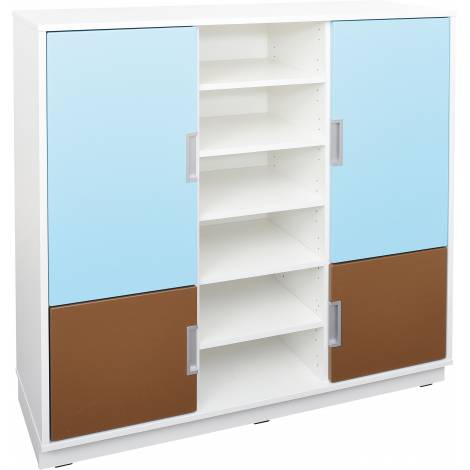 Dulap Gradiniță Quadro L Alb | 9 Compartimente Moje Bambino - imagine 4