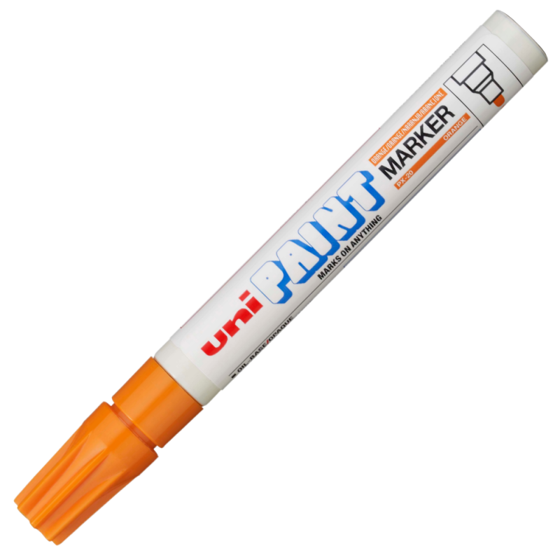 Marker Uni-ball cu vopsea pe ulei, portocaliu