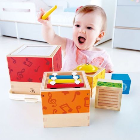 Hape Set Muzical din Lemn - 6 Piese Stivuibile - imagine 2