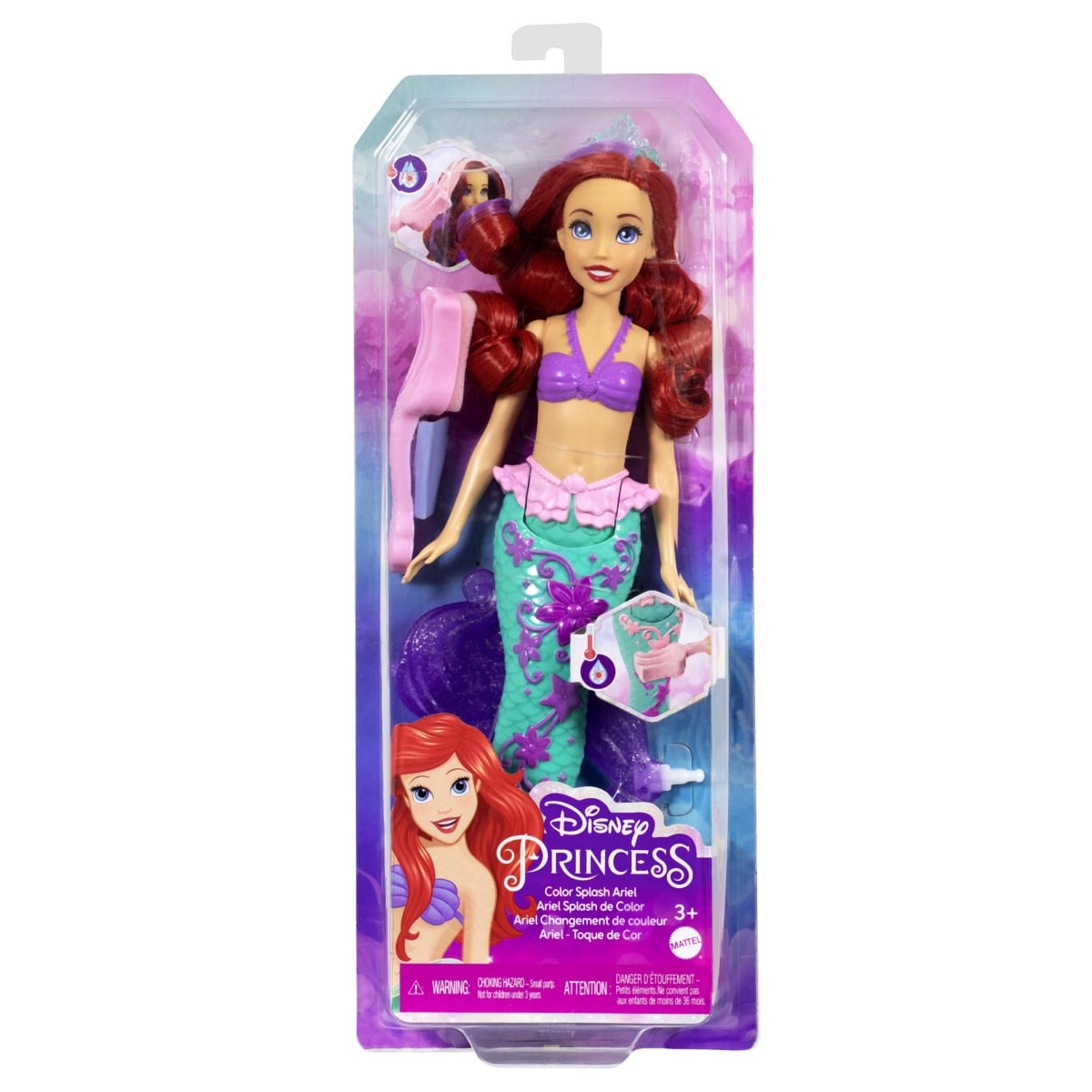 Papusa Sirena Ariel Disney Princess, Schimba Culoarea