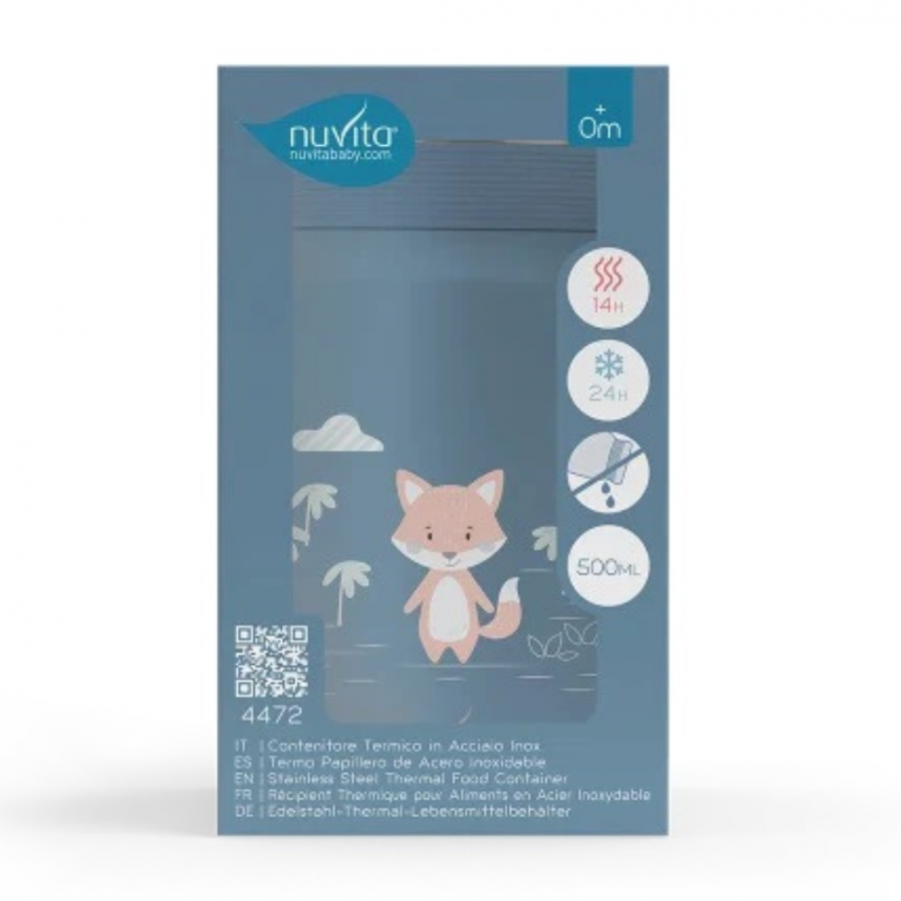 Termos Nuvita Powder Blue 500ml Menține Temperatura