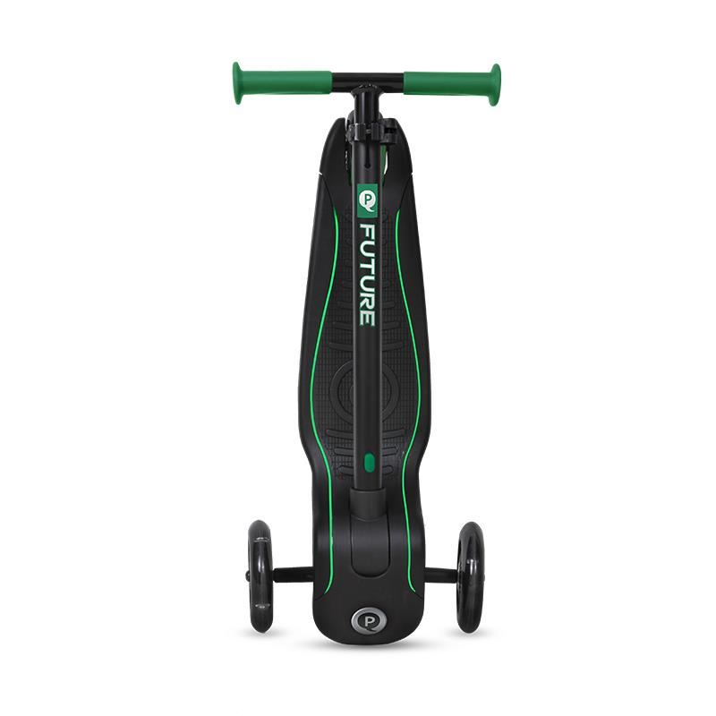 Trotineta Qplay Future Verde, 3 Roți LED, Pliabilă - imagine 5