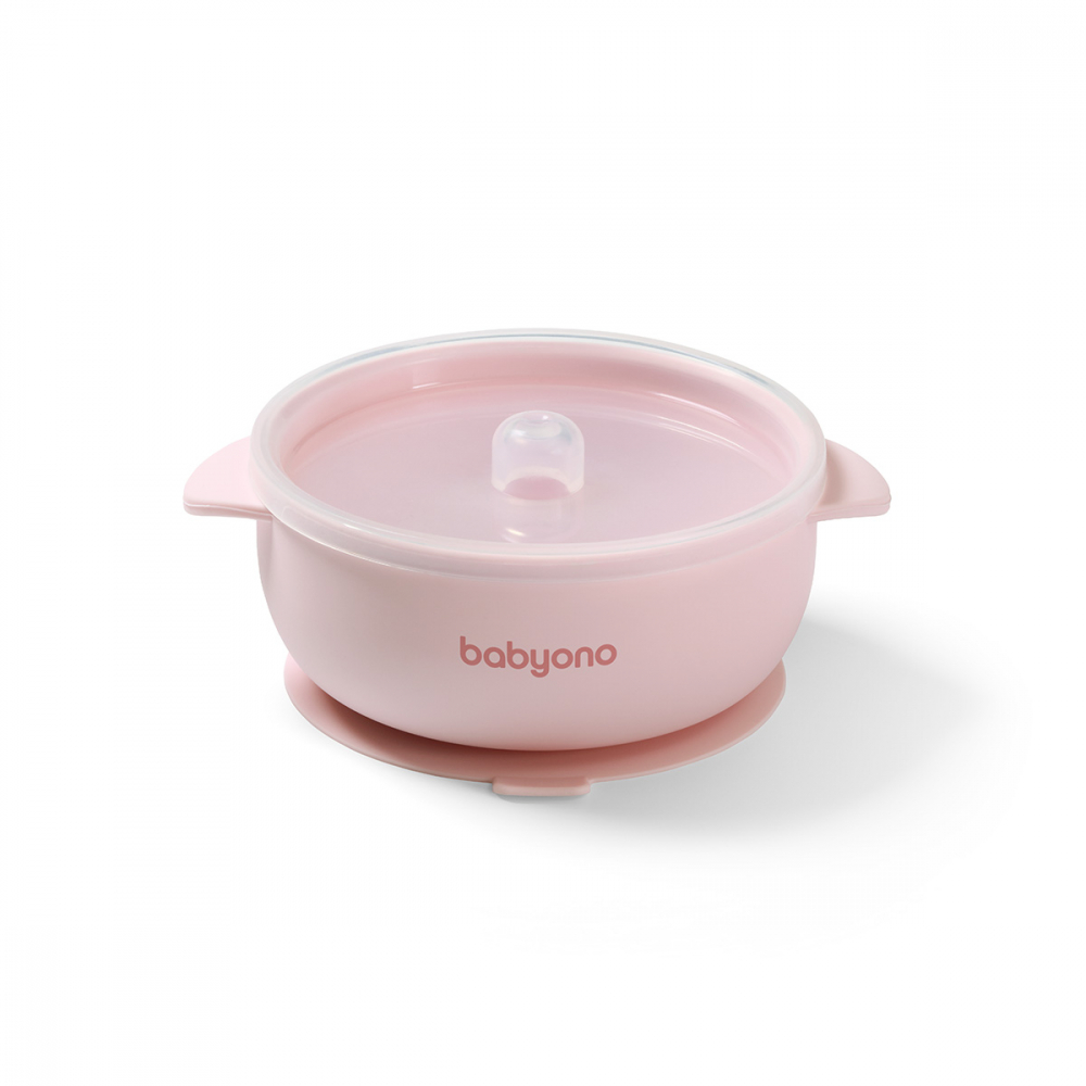 Bol Babyono Roz cu Ventuza - Alimentare Ușoară - imagine 9