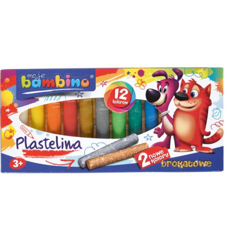 Plastilina 12 Culori Moje Bambino, 200g