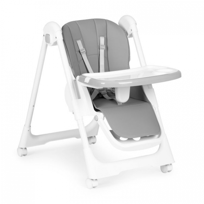 Scaun de masă Ecotoys HA-013 Gri, Stabil și Piele Eco - imagine 2