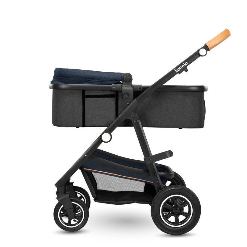 Carucior Lionelo Amber 2in1 Albastru, Cadru Aluminiu, Landou - imagine 6