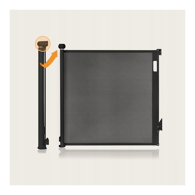 Poarta Siguranta Lionelo Thea, 80x140 cm, Negru - imagine 5