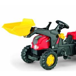 Tractor Rolly Toys Kid-X Rosu cu Remorca - imagine 2