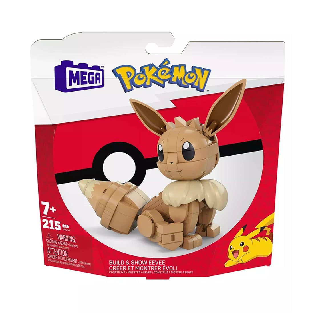 Set Construit Pokemon Eevee, Mega Bloks, 215 Piese