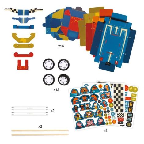 Djeco Joc creativ DIY Grand Prix | Mașini de curse - imagine 3