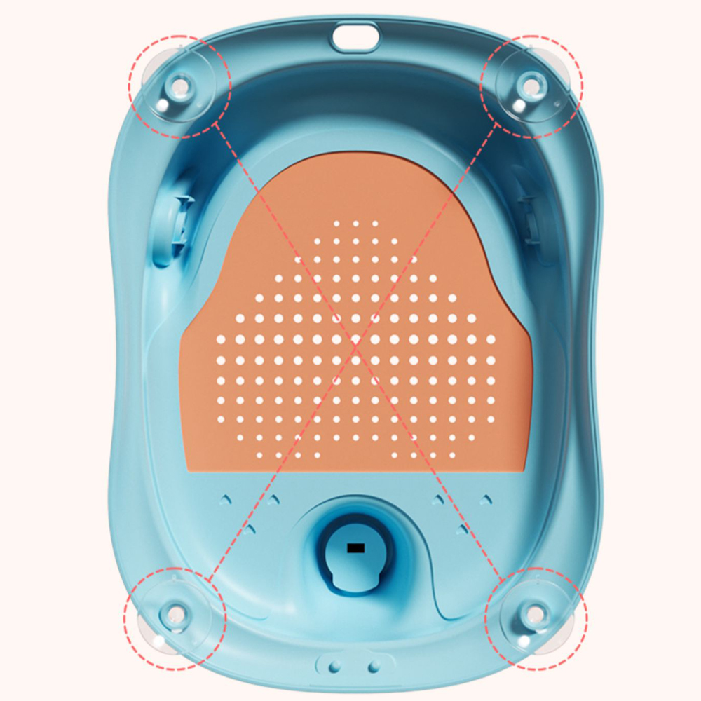 Scaun Baie Bebe Little Mom Blue, Ergonomic + Ventuze - imagine 2