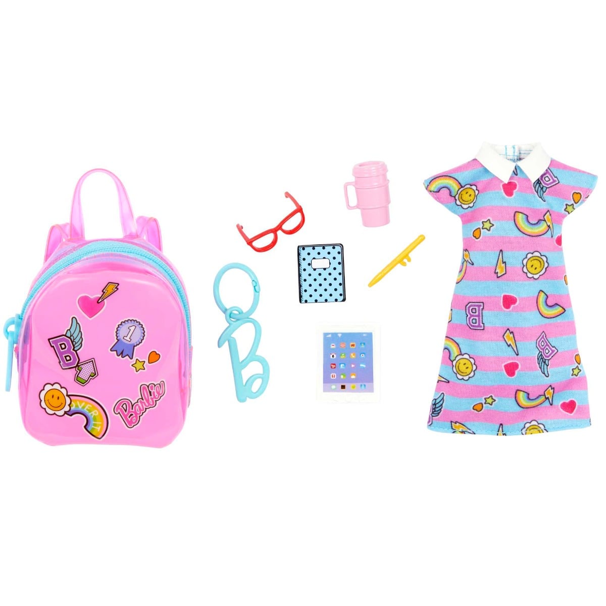 Set Barbie Rucsac și Rochie HJT44 | Look Nou