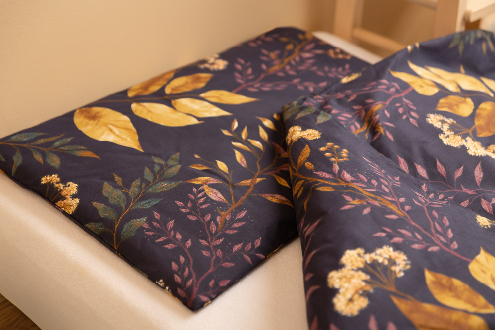 Lenjerie Pat Copii Sensillo Florarie, 100% Bumbac - imagine 2