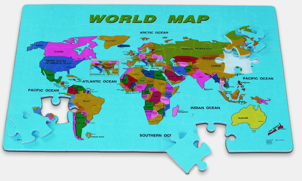 Covoras puzzle Cwr - Harta Lumii Educațională