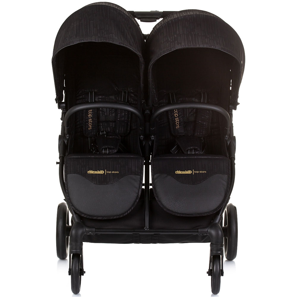 Carucior gemeni Chipolino Top Stars, Obsidian, 0-15kg - imagine 2