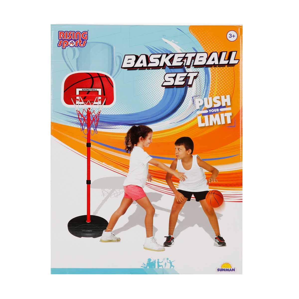 Set Baschet cu Minge Rising Sports, 133 cm, Portabil