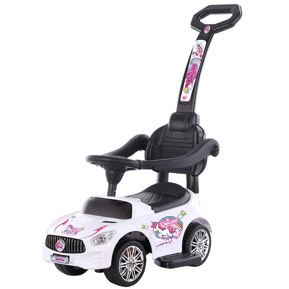Mașinuță Chipolino Unicorn White cu mânere