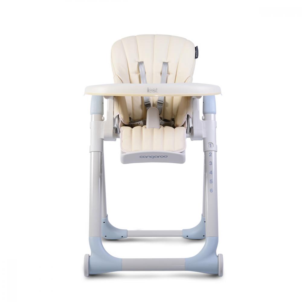 Scaun de masa Cangaroo I Eat Beige Leather - imagine 11