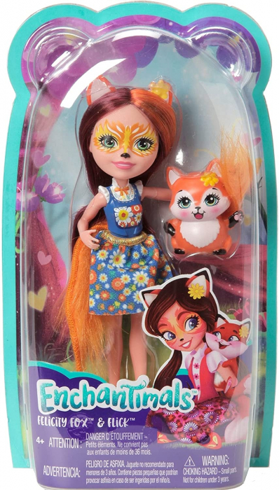 Enchantimals Felicity Fox și Flick, Păpușă cu Animalut