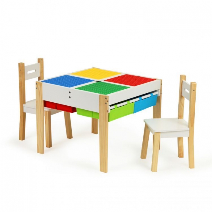 Set Masa și 2 Scaune Ecotoys pentru Copii - imagine 5