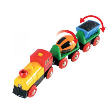 Tren cu Baterii BRIO 33319, cu Vagon Cărbune - imagine 5