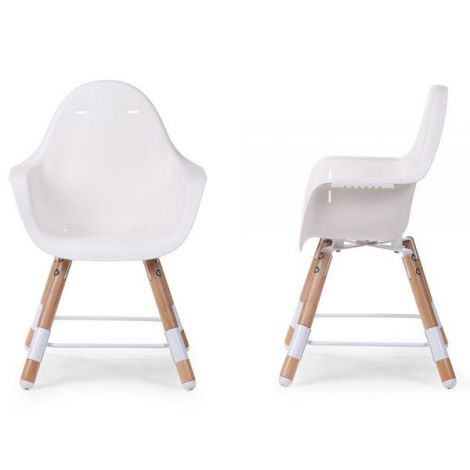 Scaun de Masa Childhome Evolu 2 Natural/Alb, Reglabil - imagine 4