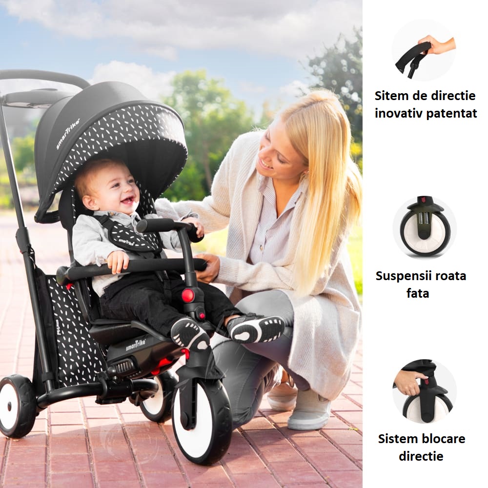 Smart Trike STR3 Roz 6in1 Ultrapliabila