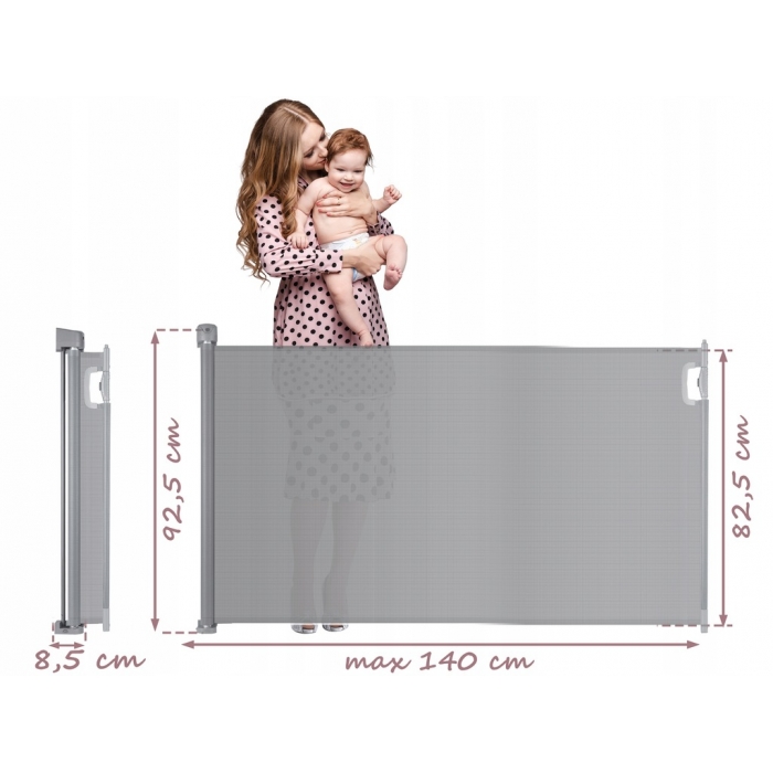Bariera extensibila Nukido 50-140cm Gri - imagine 5