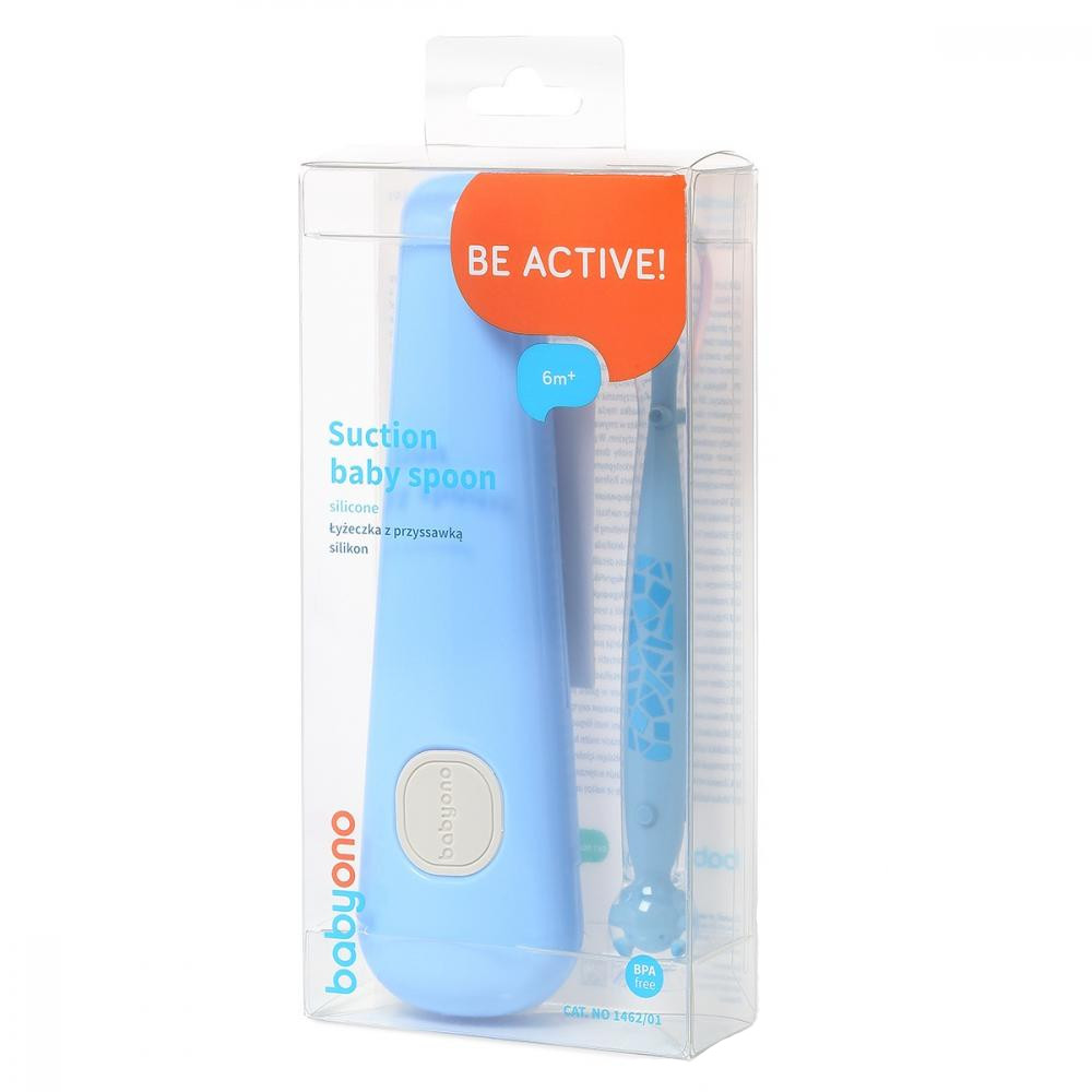 Linguriță Babyono Silicon 6luni+, Cu Capac - imagine 2