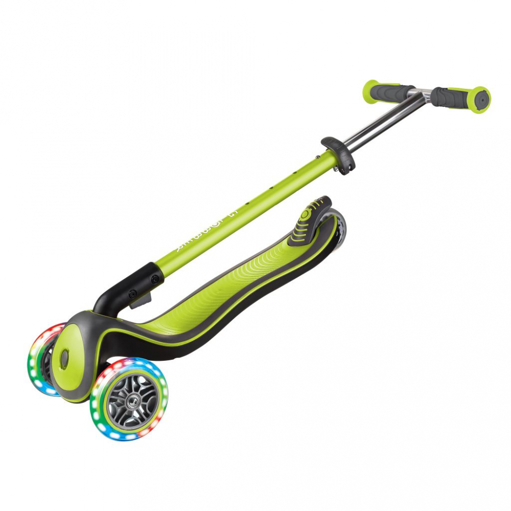 Globber Elite Deluxe Lights Verde | Trotineta Pliabila cu LED - imagine 9