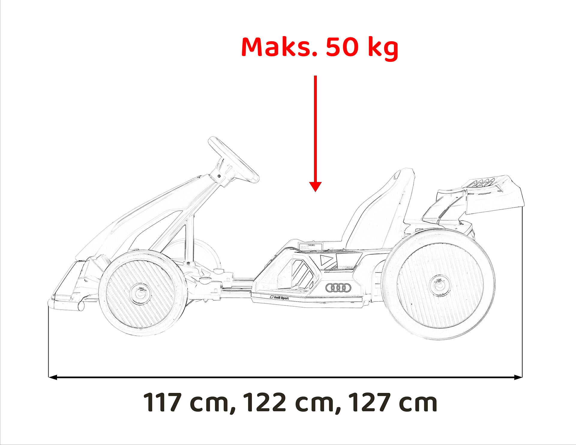 Kart Electric Autokids Audi Drift 24V - imagine 3