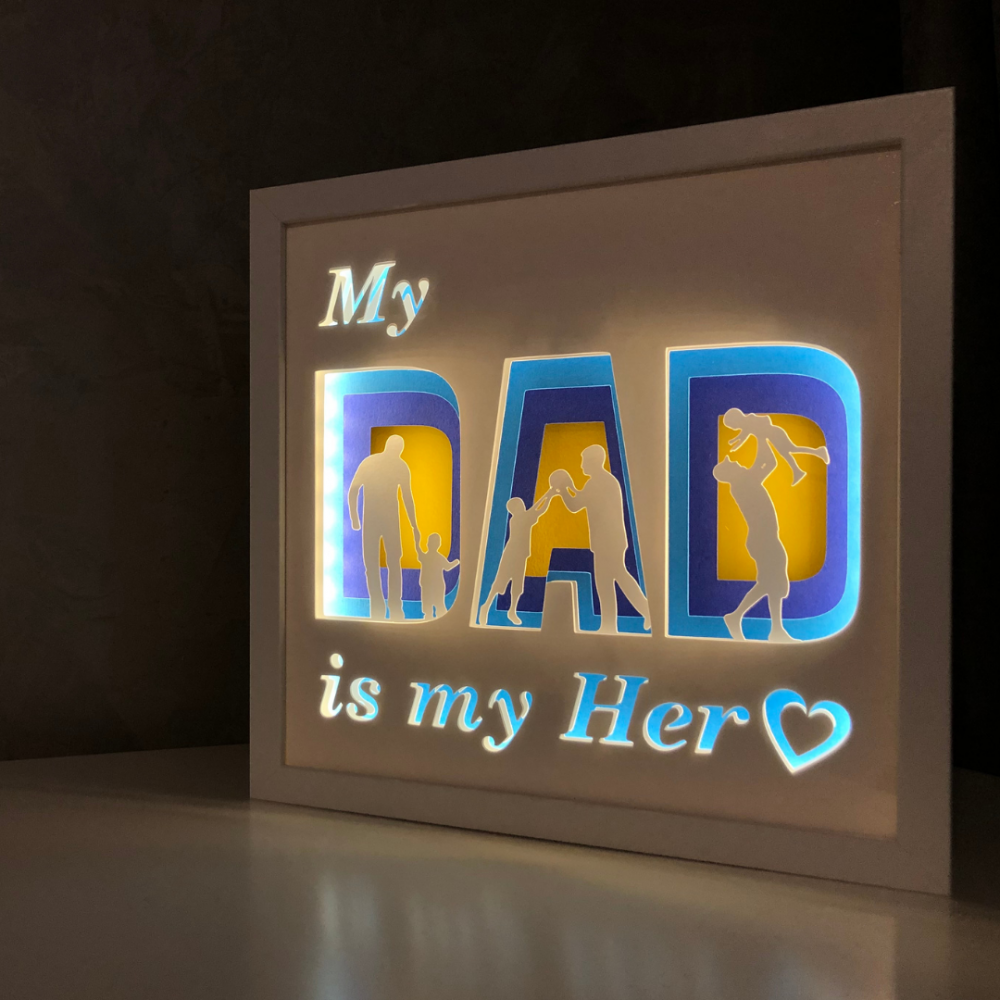 Tablou Luminos Părinți și Copii | Decorație Magică Noorhandmadeatelier