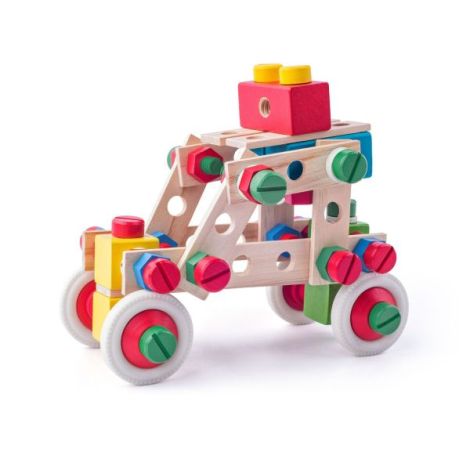 Set Constructie Woodyland 144 piese Galeata - imagine 3