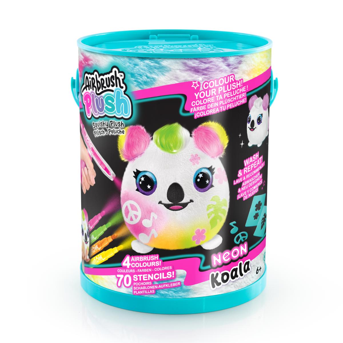 Jucarie de Plus de Colorat Airbrush Plush Neon Koala