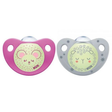 Suzete Nuk Night-Day 6-18 luni Set 2 buc