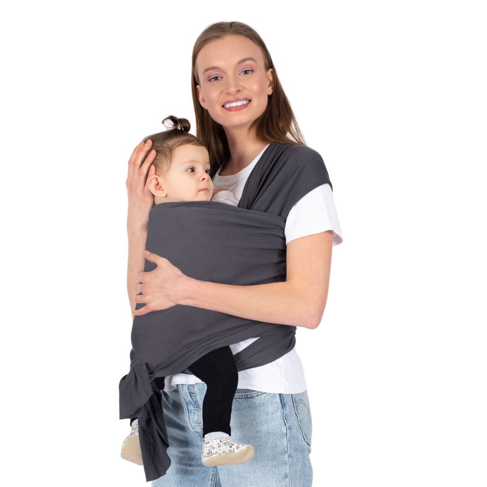 Wrap Elastic Gray Sevi Bebe, 0-15 kg - imagine 4