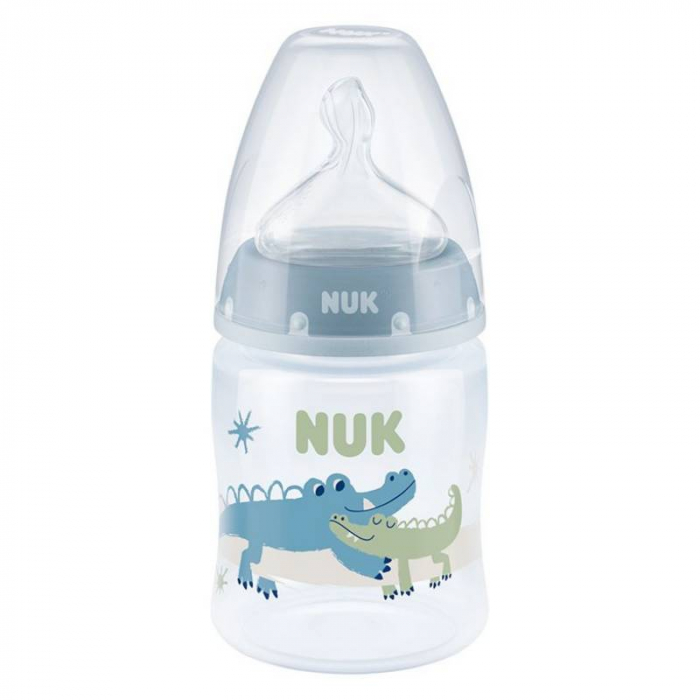 Biberon Nuk 150ml cu Control Temperatură, Crocodil
