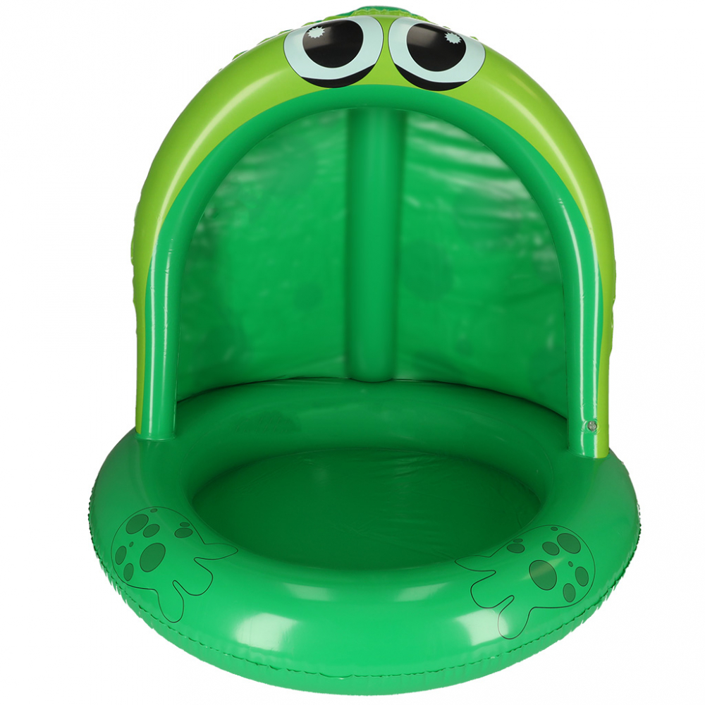 Piscina Gonflabila Broscuta Verde cu Umbrar Ikonka - imagine 7